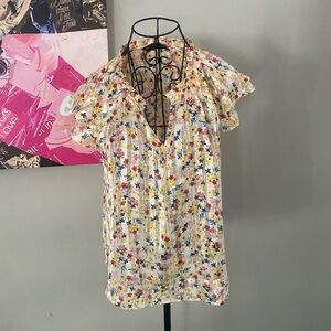 Banana Republic Floral Sheer Blouse in Small 💐